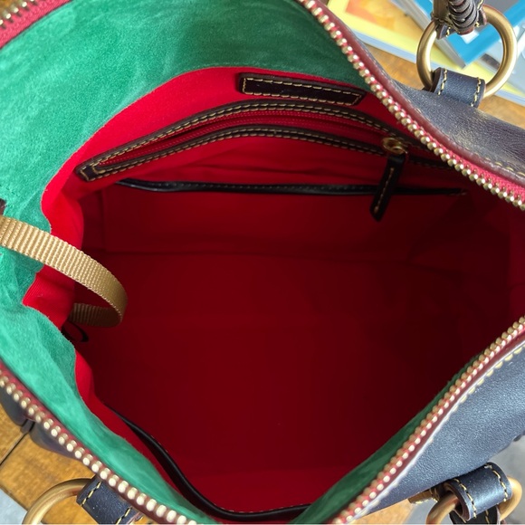 Dooney & Bourke, Florentine Satchel (Navy) REGULAR SIZE NOT MINI - Picture 7 of 14